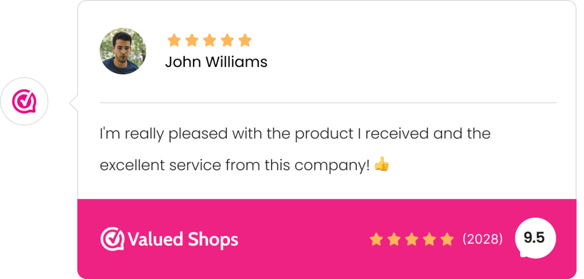 Review widget Valued Shops