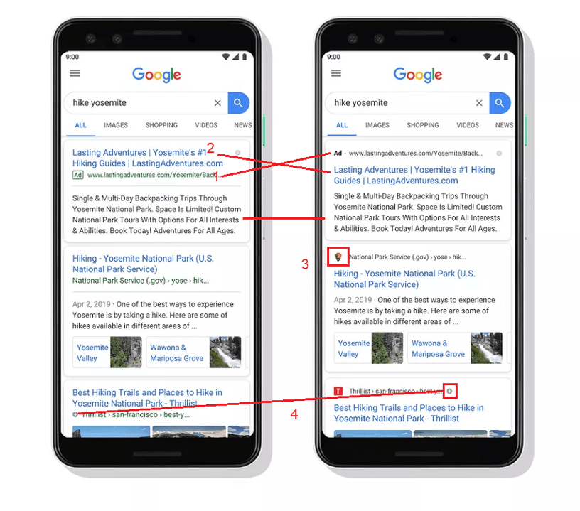 verandering google mobiele zoekresultaten