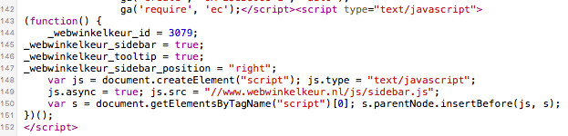 Sidebar code WebwinkelKeur zonder extra instellingen
