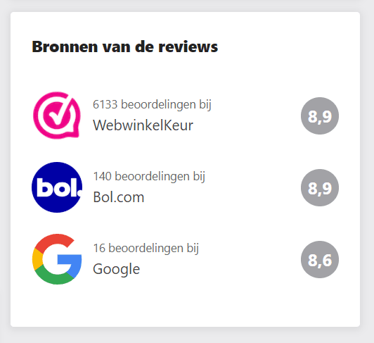 externe reviews webwinkelkeur